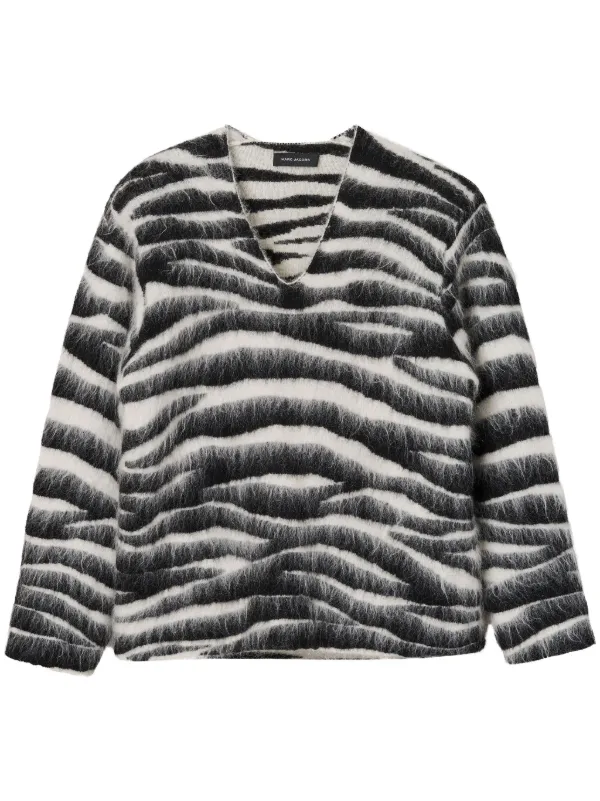 Marc Jacobs Brushed zebra intarsia Jumper Black FARFETCH BH