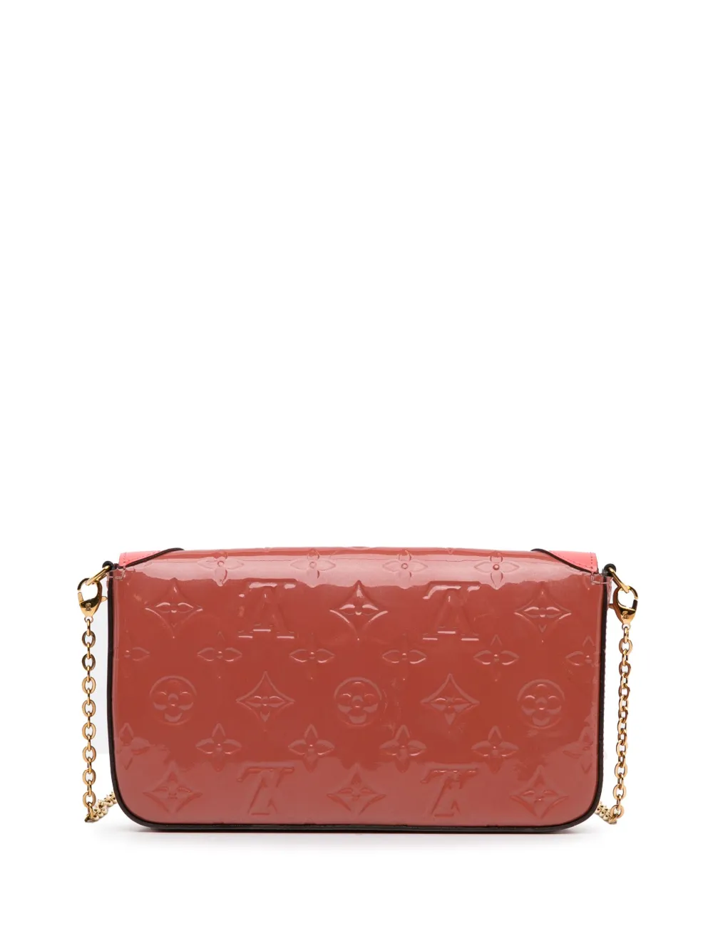 Louis Vuitton Pre-Owned 2018 Pochette Felicie Valentine gelakte crossbodytas met monogram - Roze