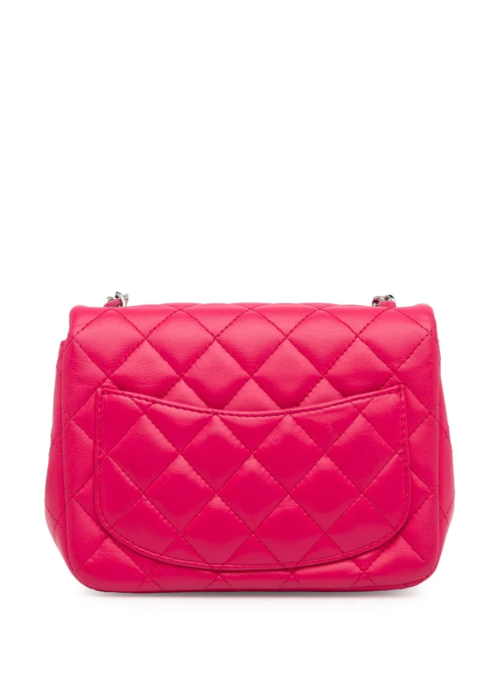 CHANEL Pre-Owned 2014 Mini Square Classic Lambskin Single Flap crossbody bag - Roze