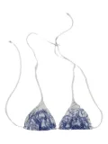 Jean Paul Gaultier striped bikini top - White