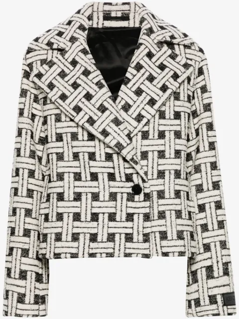 Kenzo check-pattern double-breasted jacket