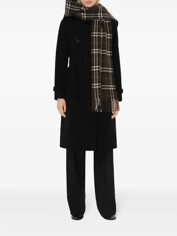 【送料&関税込】Burberry Sciarpa Sciarpa in cashmere Check (Charcoal) | Sito ufficiale Burberry®