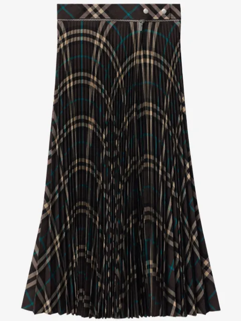 Burberry checked wool skirt