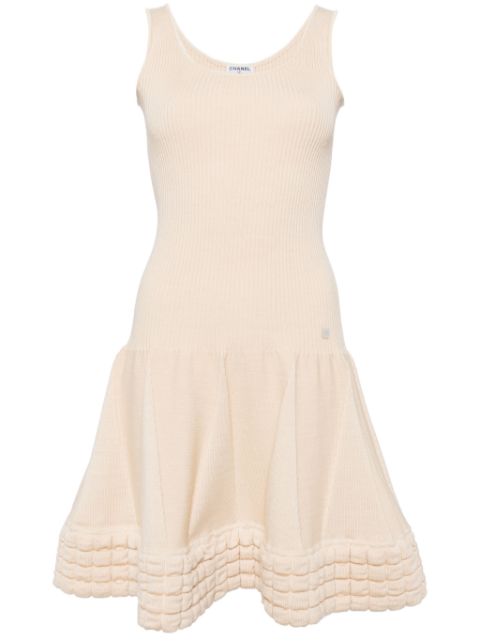 CHANEL 2000 ribbed wool dress Women