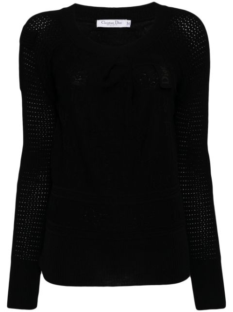 Christian Dior open-knit wool jumper Women