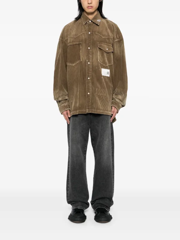 Maison MIHARA YASUHIRO Vintage-like Corduroy Shirt | Brown | FARFETCH
