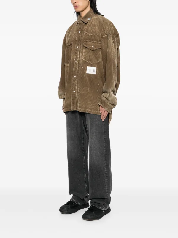 Maison MIHARA YASUHIRO Vintage-like Corduroy Shirt | Brown | FARFETCH
