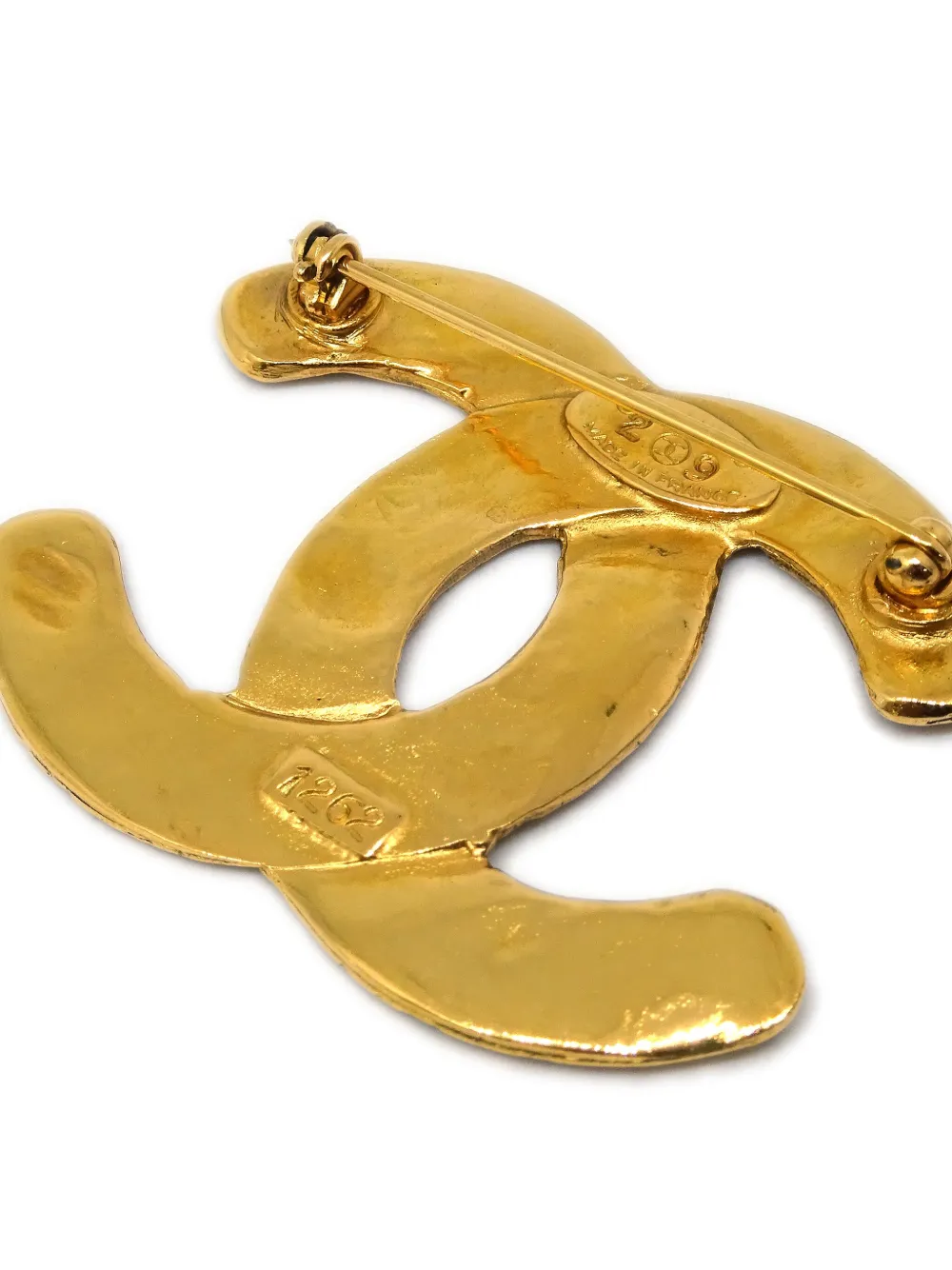 1994 Cc Diamond-Quilted Brooch