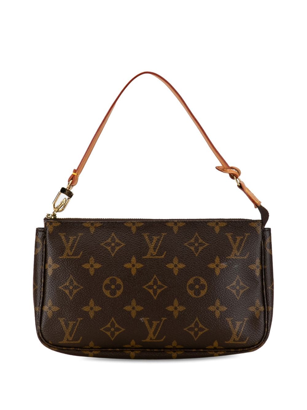 Pre-owned Louis Vuitton 1997 Monogram Pochette Accessoires Shoulder Bag In Brown