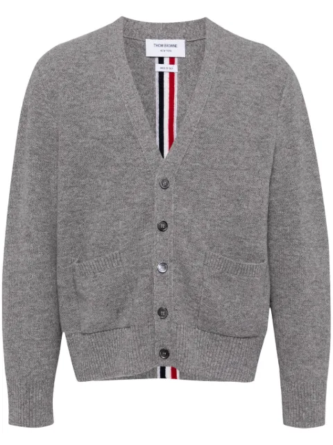 Thom Browne cárdigan con ribete de rayas