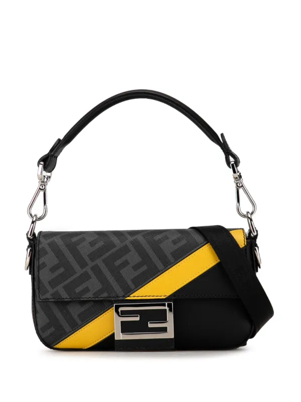 Fendi Pre Owned 21st Century Zucca 1974 Diagonal Convertible Baguette Satchel Farfetch