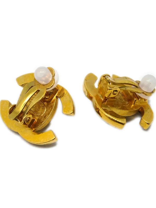 CHANEL Pre-Owned 1996 ココマーク ターンロック イヤリング