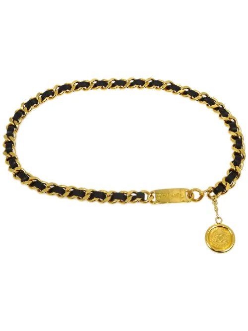 Ceinture en chaîne à médaillon CC (années 1990-2000) - CHANEL Pre-Owned - Modalova