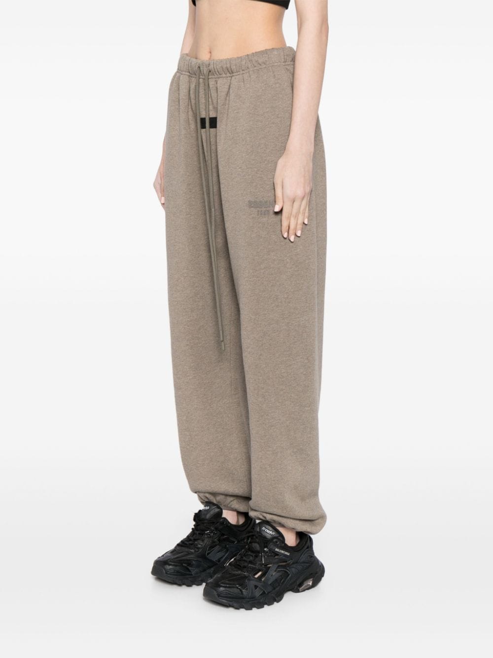 Shop Essentials Logo-appliqué Straight-leg Track Pants In 中性色