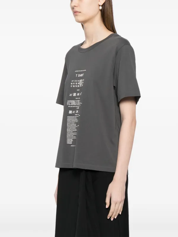 逆輸入 MM6 Maison Margiela ロゴ Tシャツ | グレー | FARFETCH JP トップス