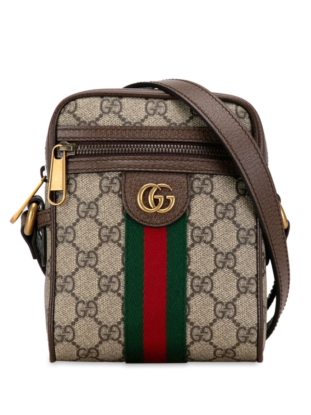 Gucci Pre-Owned 2016-2023 GG Supreme Ophidia Umhängetasche - Braun