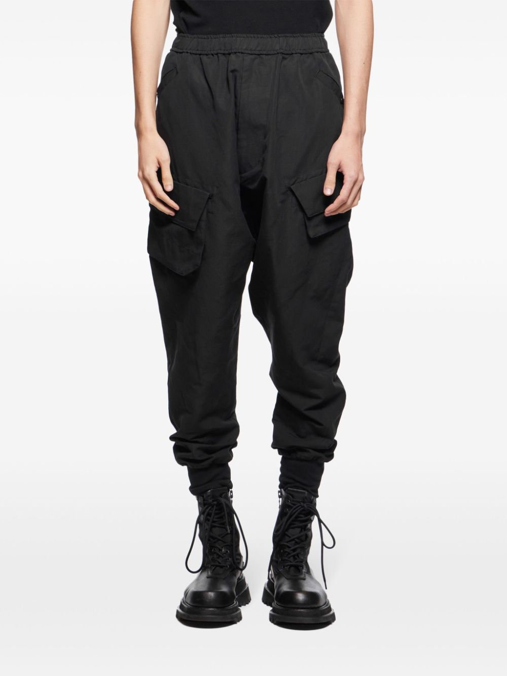 Julius drop-crotch cargo pants - Zwart