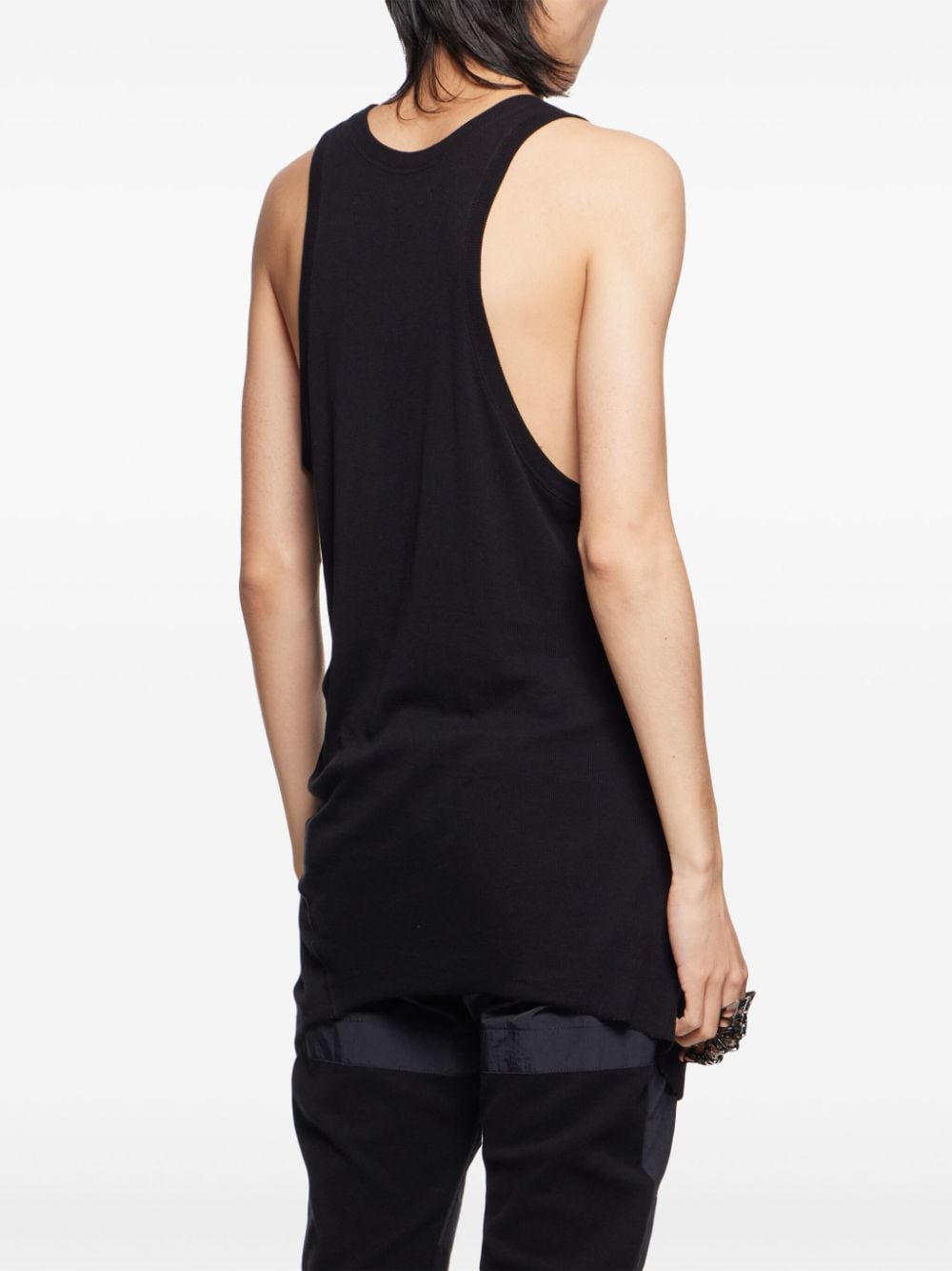 Shop Julius Twisted Tank Top In Black