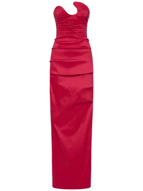 Rachel Gilbert vestido Cheri con cuello asimétrico