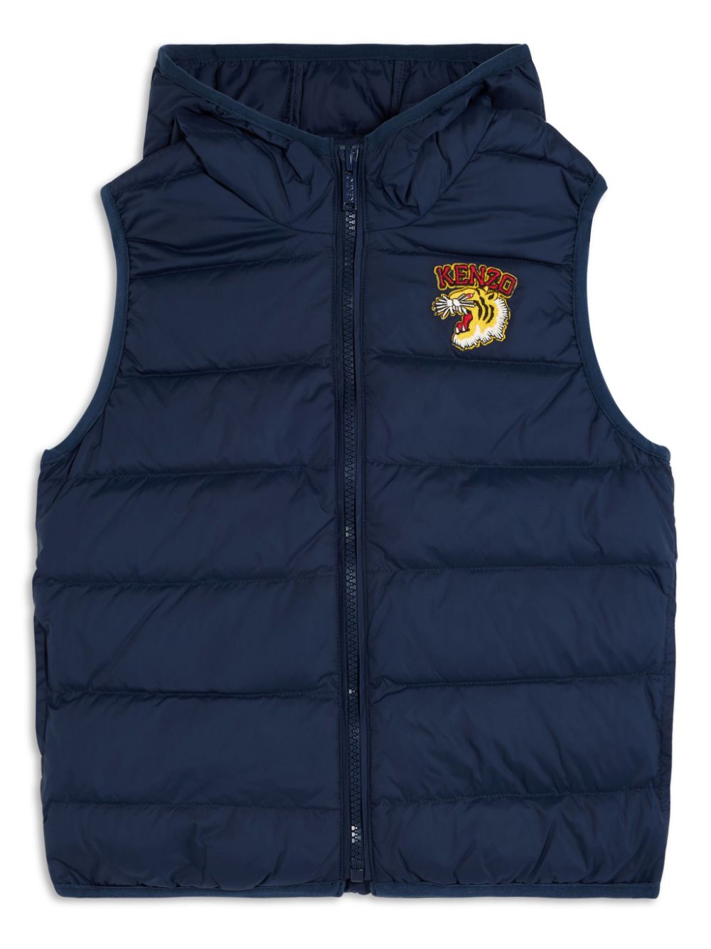 Kenzo Kids logo-patch gilet - Blue