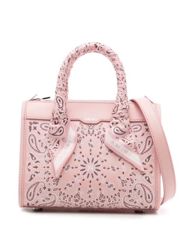 AMIRI Bandana Micro Triangle Crossbody Bag | Pink | FARFETCH