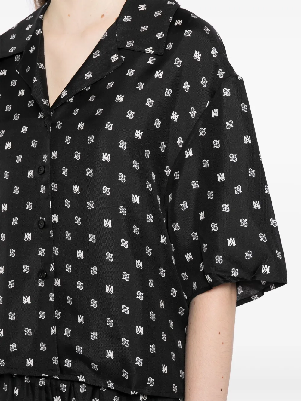 AMIRI Blouse met MA paisley-print Zwart