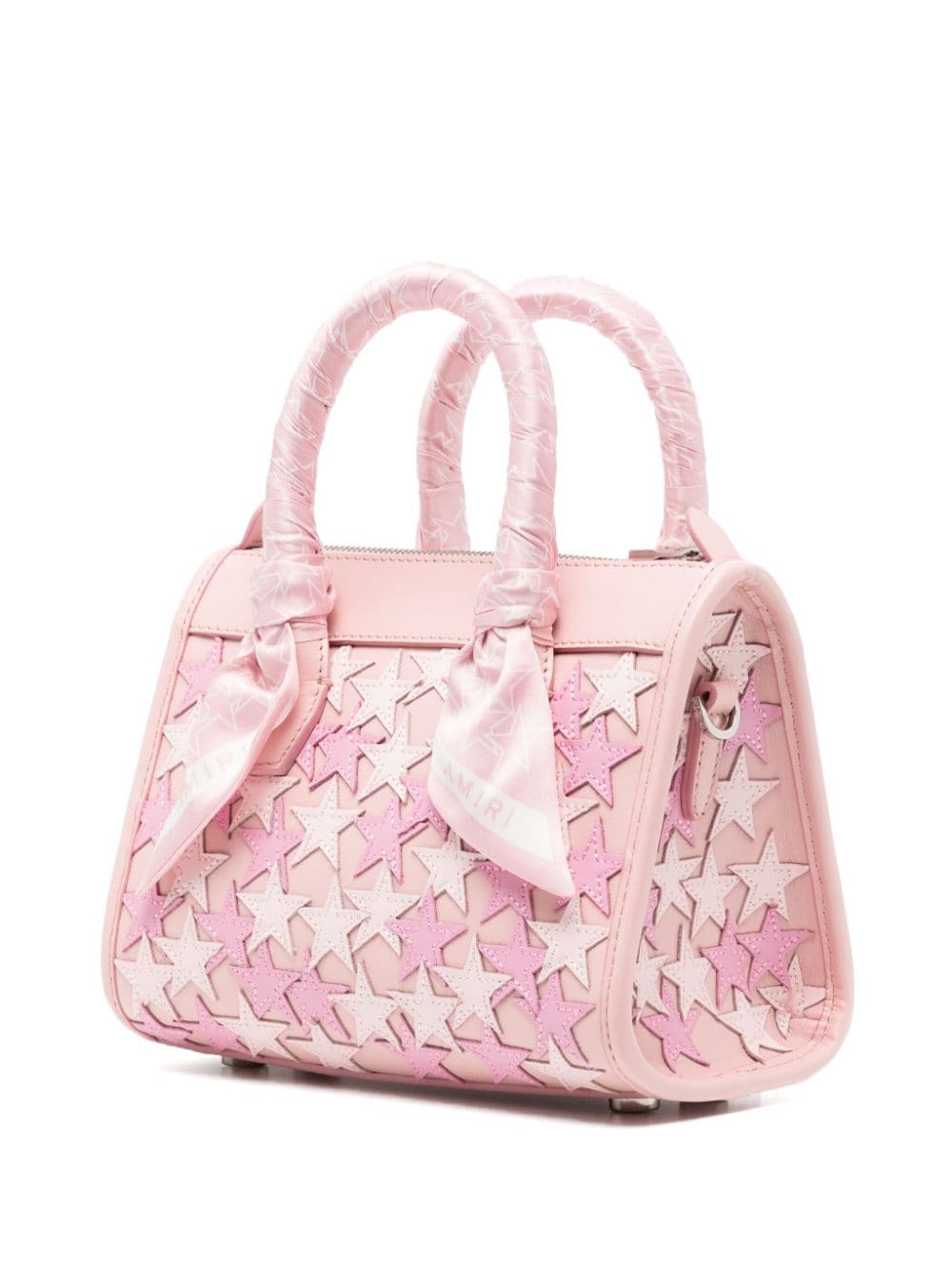 Shop Amiri Stars Micro Triangle Crossbody Bag In Rosa