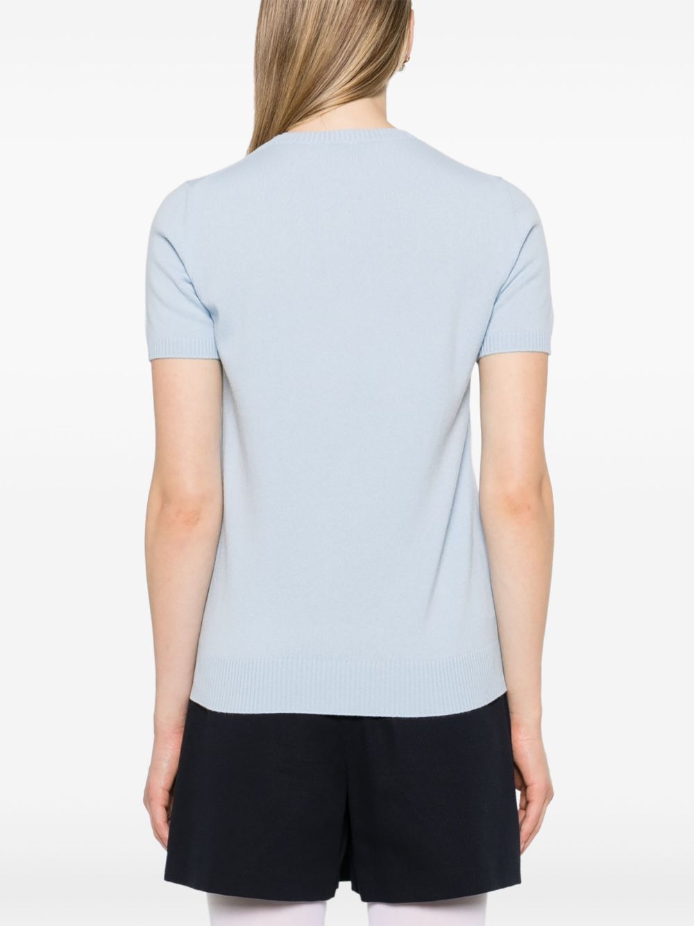 Miu Miu logo-intarsia cashmere top Women