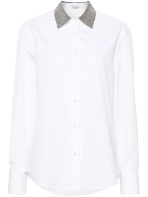 Brunello Cucinelli Monili-collar shirt