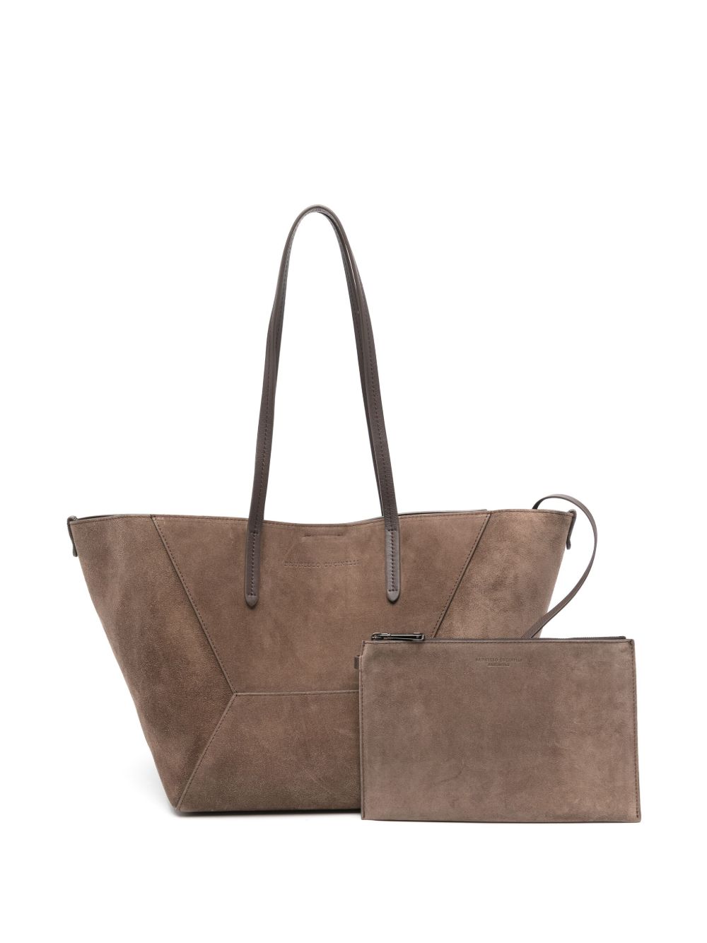 How to get best deals Brunello Cucinelli logo-debossed tote bag Women