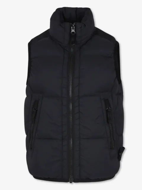 Stone Island Junior chaleco capitonado con motivo Compass