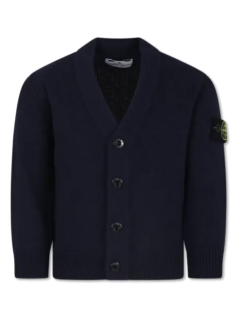Stone Island Junior Cardigan mit V-Ausschnitt