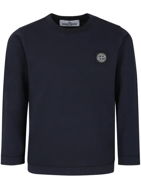 Stone Island Junior long-sleeve cotton T-shirt