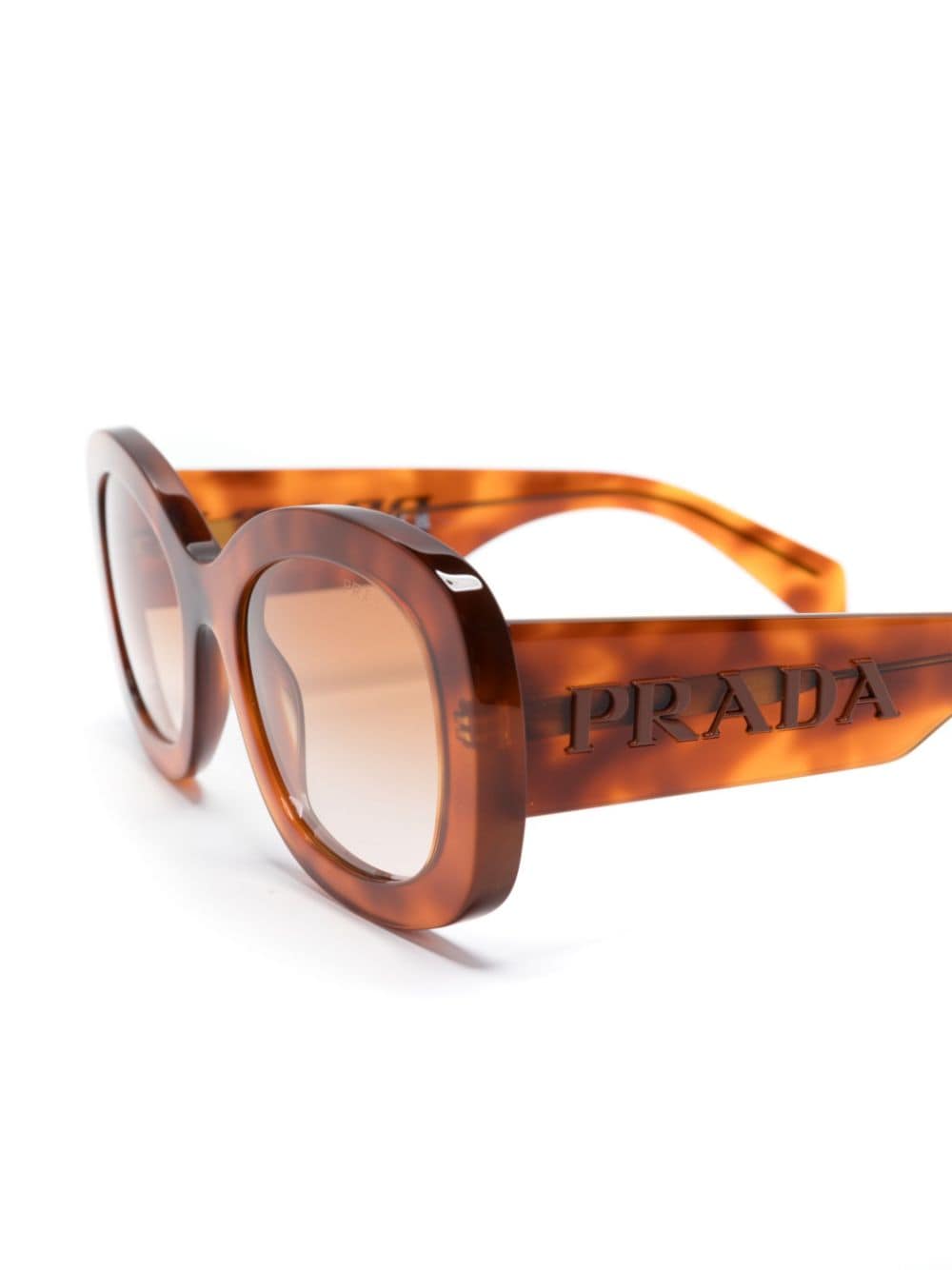 Shop Prada Pra13s Oversize-frame Sunglasses In Brown