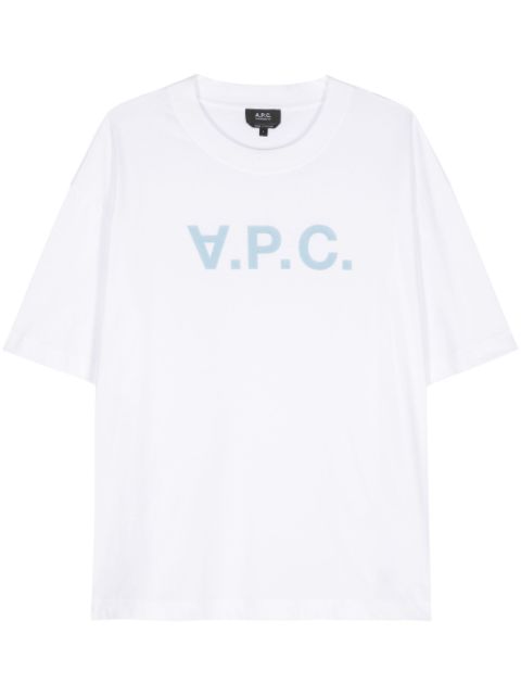 A.P.C. flocked-logo cotton T-shirt Women