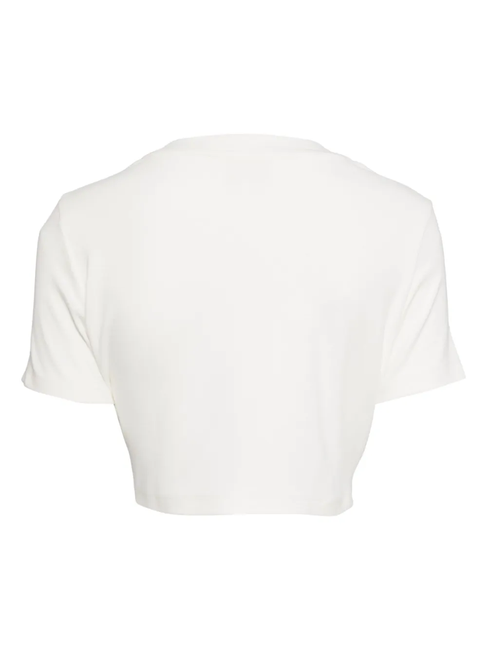 Shop Shushu-tong Stereo Rose Embellished Cropped T-shirt