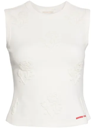 SHUSHU/TONG Stereo Rose ノースリーブトップ | ホワイト | FARFETCH JP 