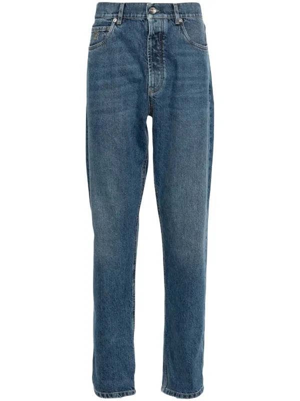 BRUNELLO CUCINELLI デニムジーンズ Brunello Cucinelli ロゴ ジーンズ | ブルー | FARFETCH JP