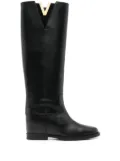 Via Roma 15 V-plaque knee boots - Black