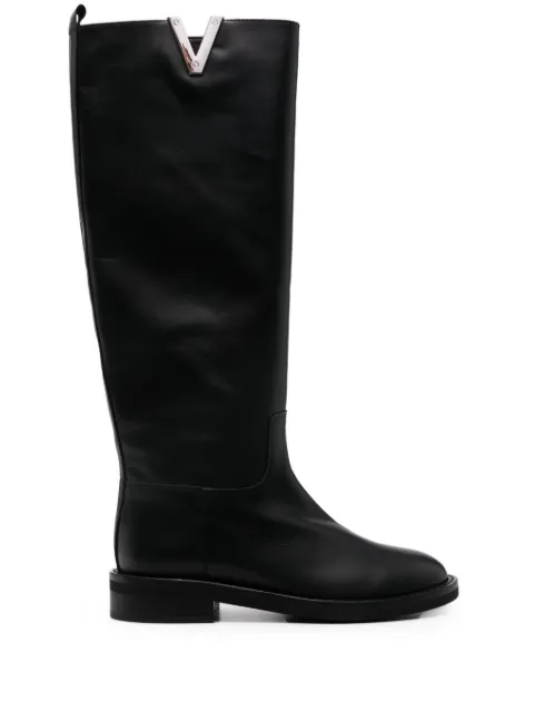 Via Roma 15 botas altas con placa en V