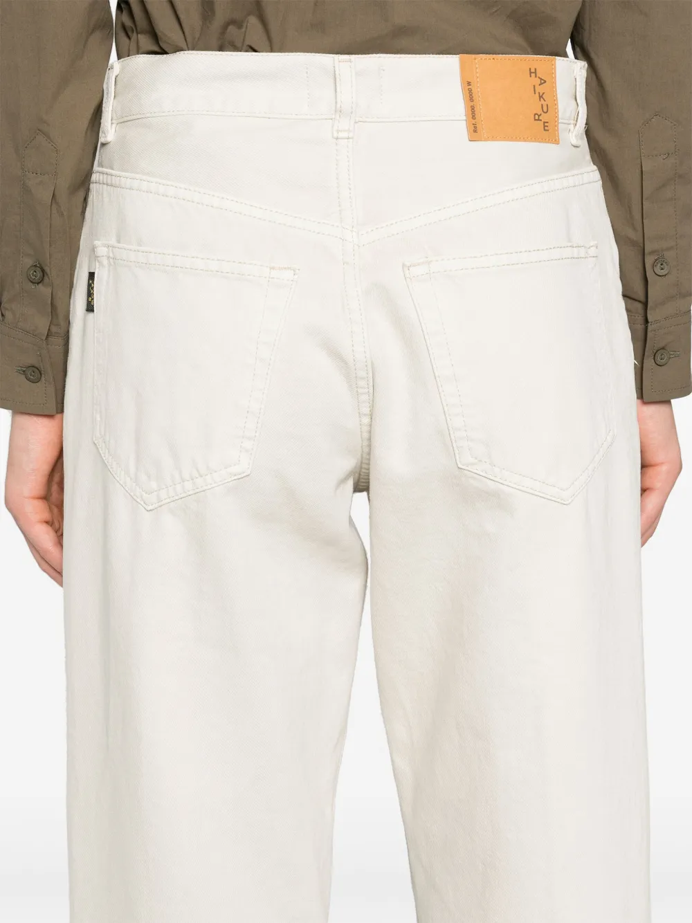 Haikure Bonnie low waist straight jeans Beige