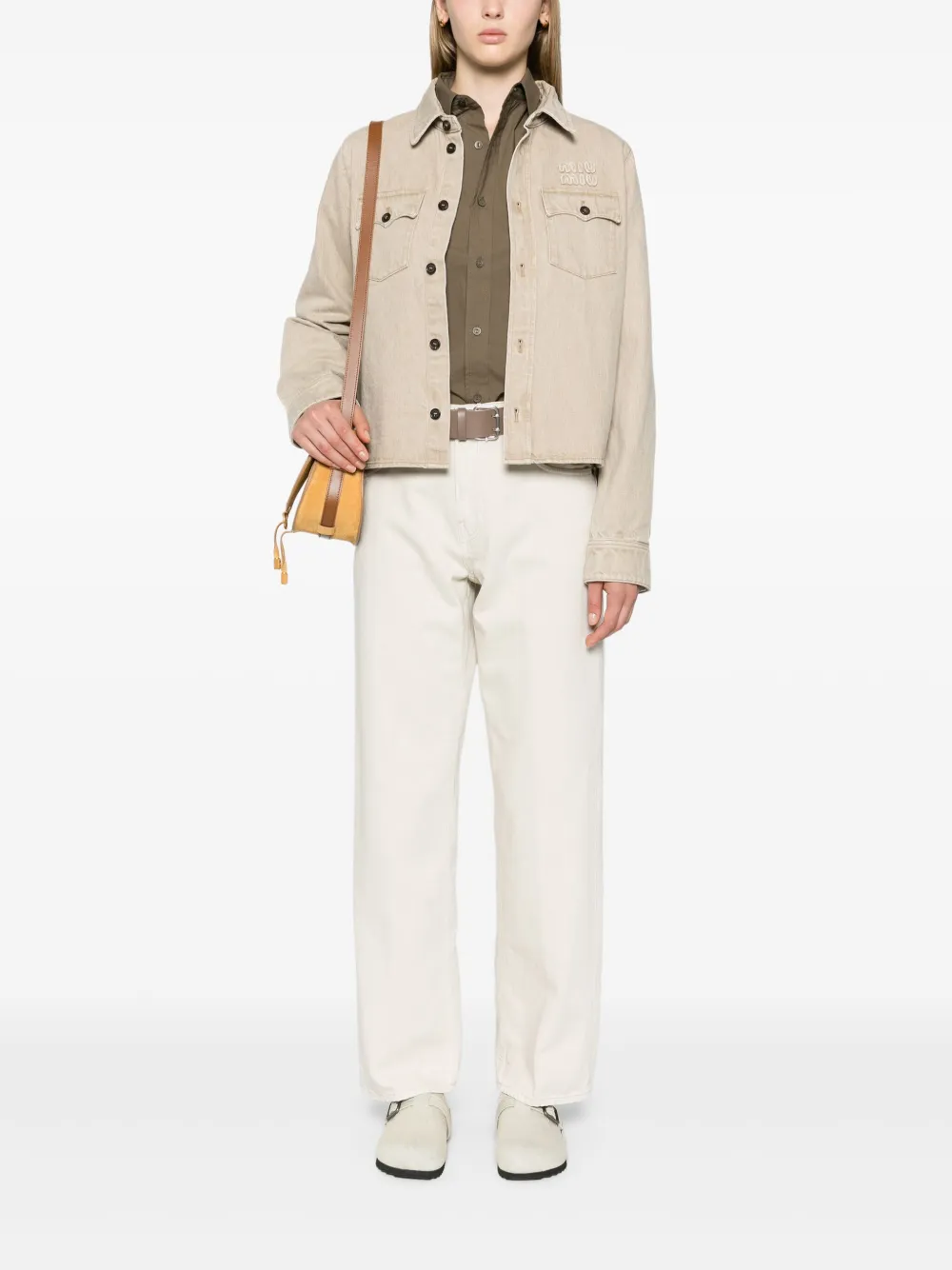 Haikure Bonnie low waist straight jeans - Beige