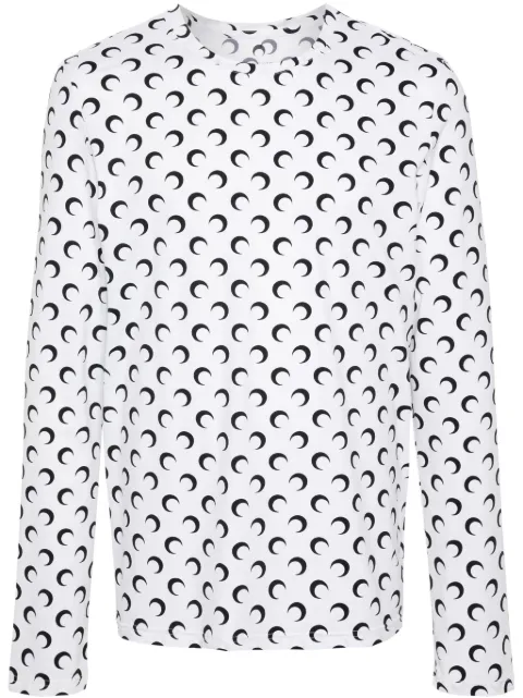 Marine Serre crescent moon-print T-shirt