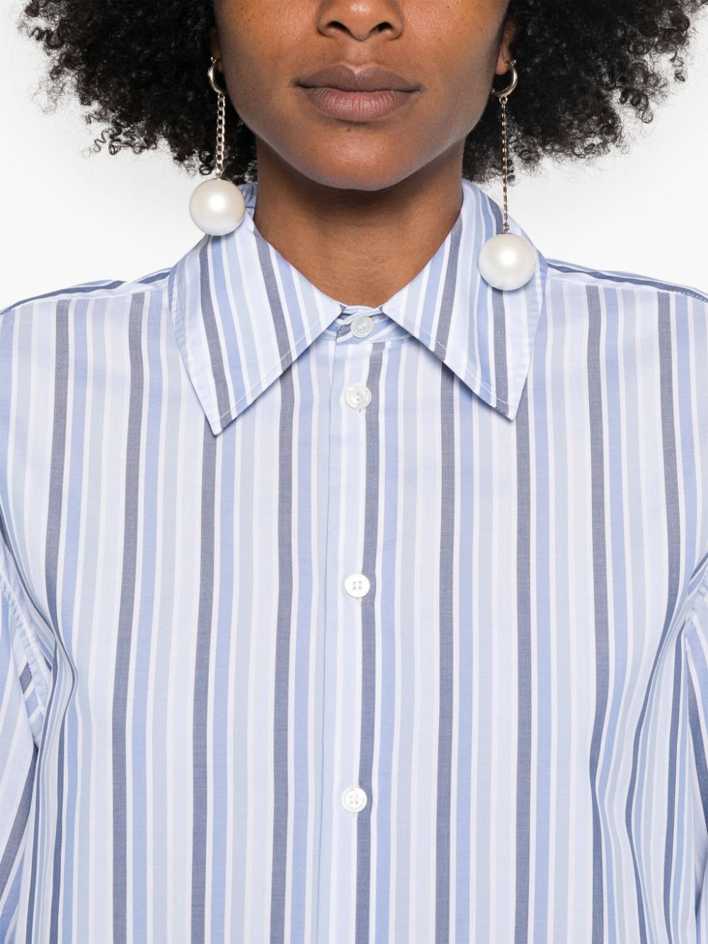 Marni striped organic cotton shirt Women