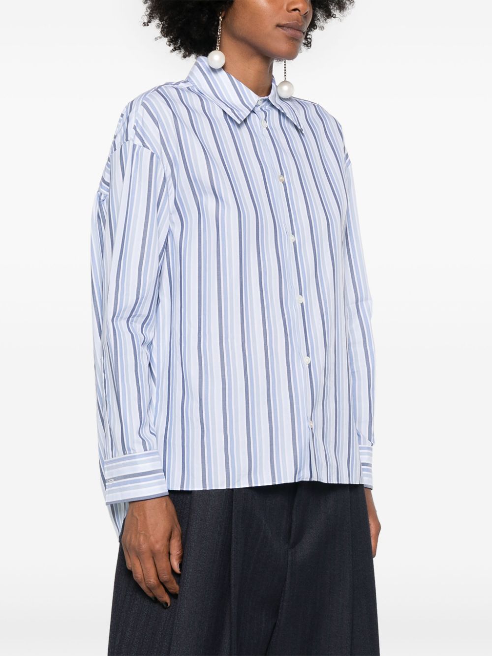 Marni striped organic cotton shirt Women