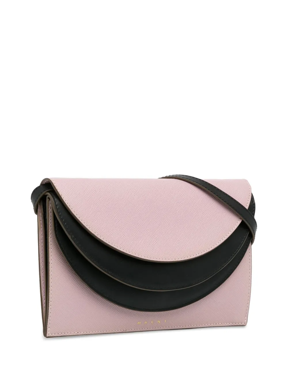 Pre-owned Marni 21th Century Triple Flap Crossbody Bag In 粉色