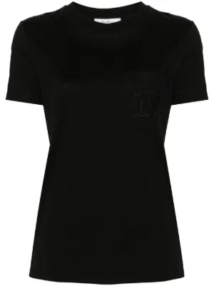 Moncler ラインストーンロゴ Tシャツ | ブラック | FARFETCH JP