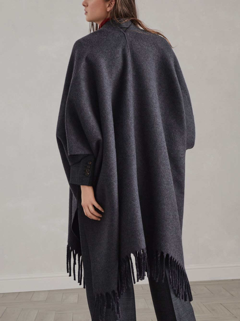 Brunello Cucinelli fringe-detail poncho Women