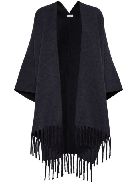 Brunello Cucinelli fringe-detail poncho Women