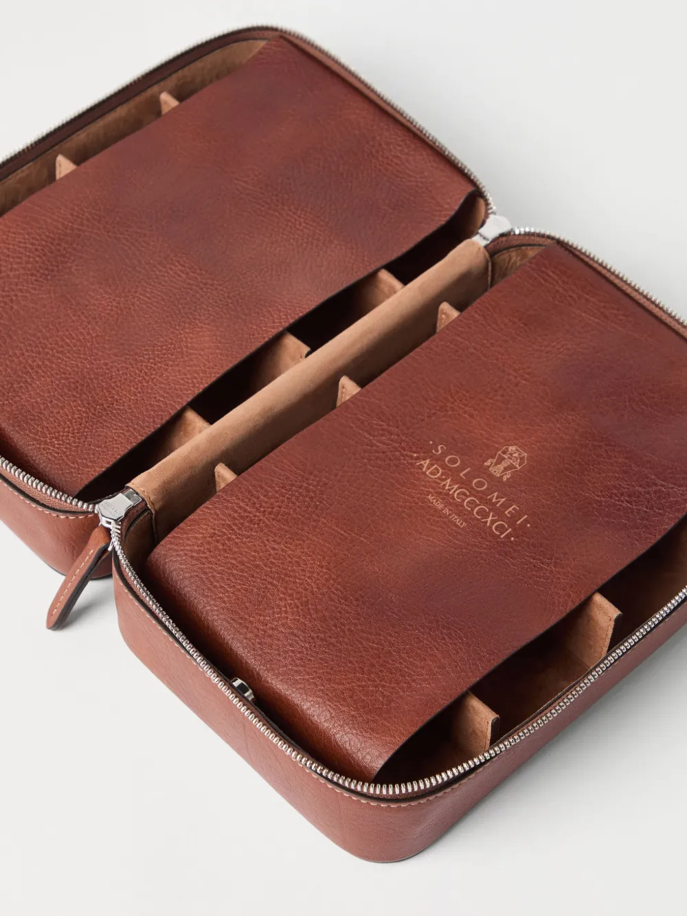 Brunello Cucinelli logo-print glasses case Men